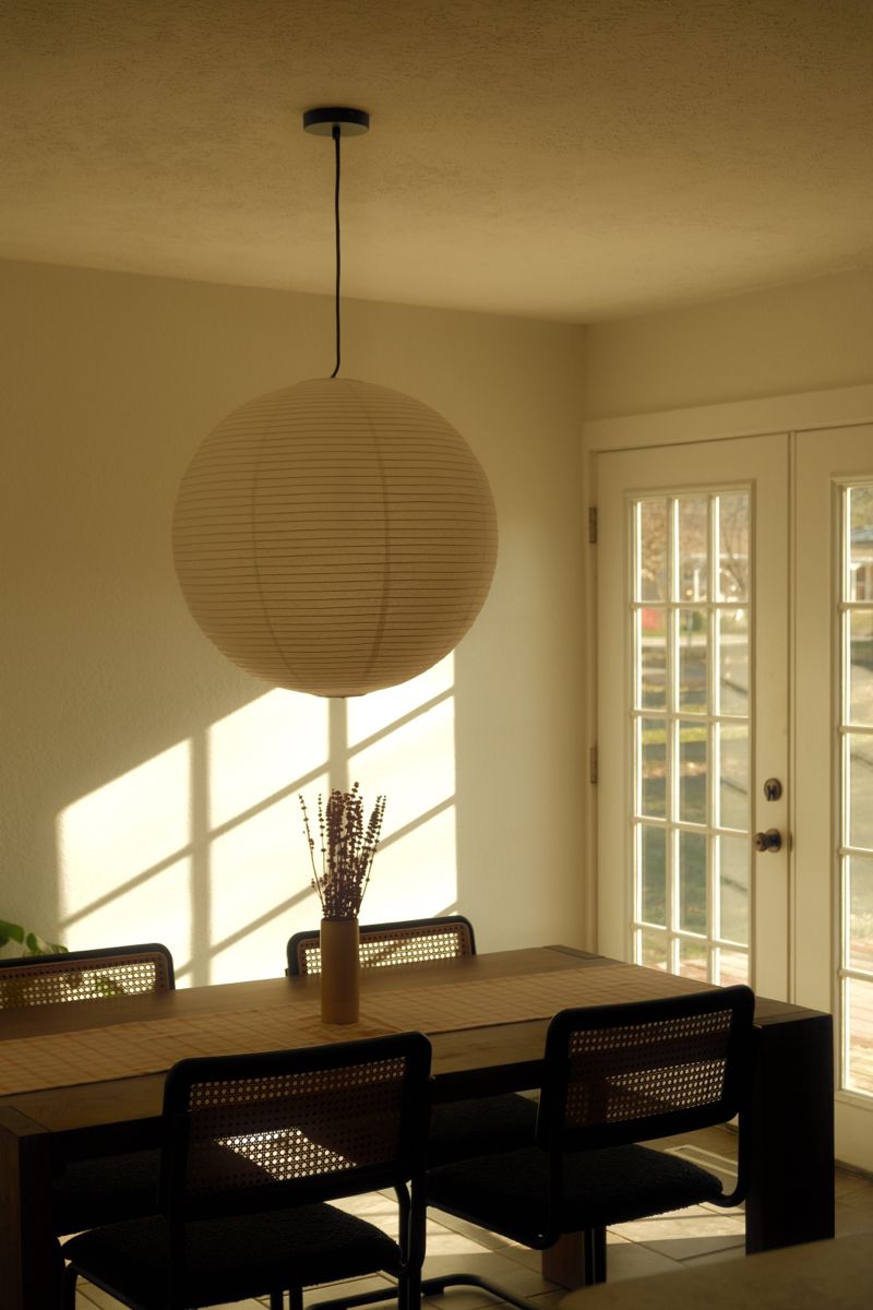 White Round Paper Lamp Shade – 50cm (19 Inch) Chinese Lantern Pendant
