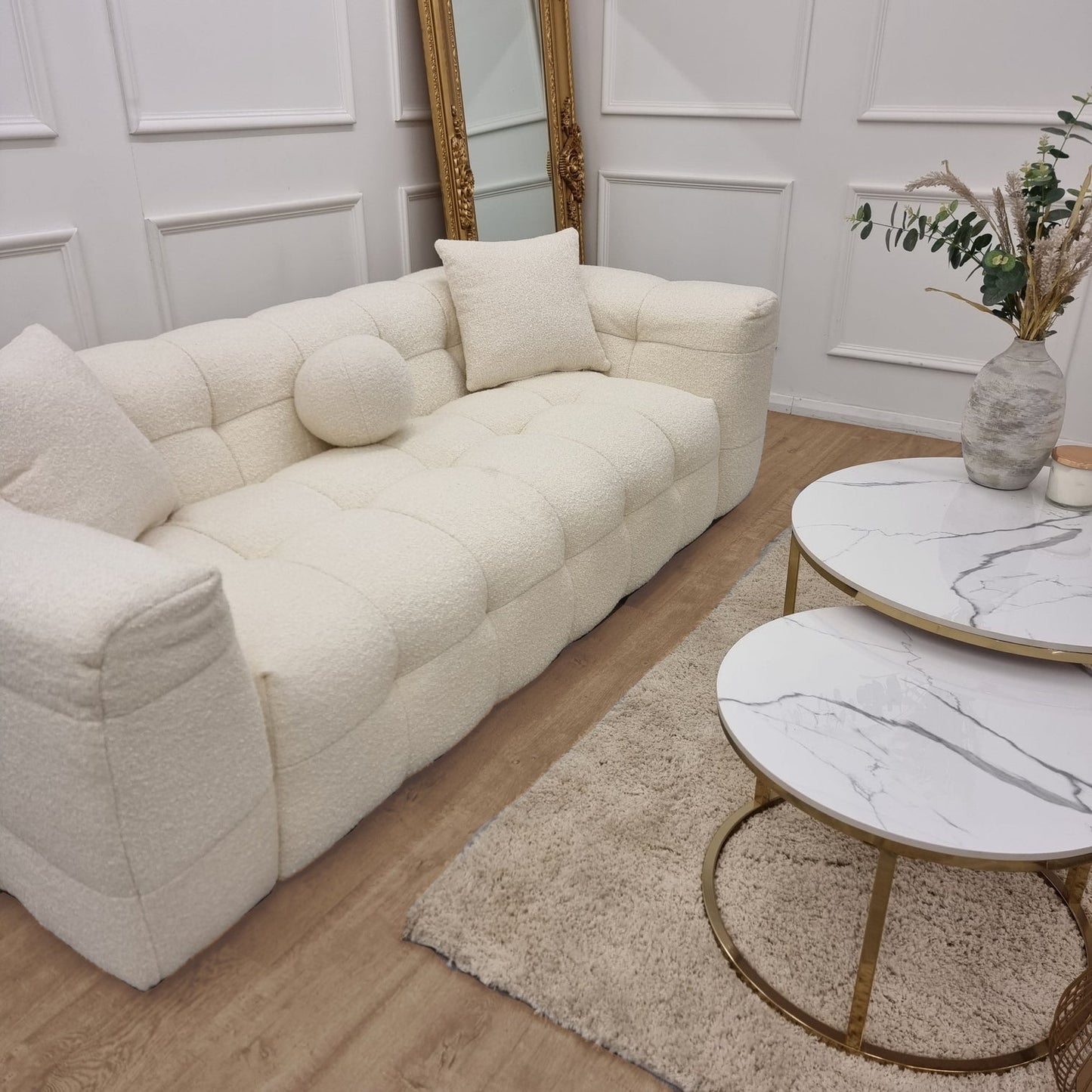 Decfair Bouclé Bubble Sofa 3-Seater