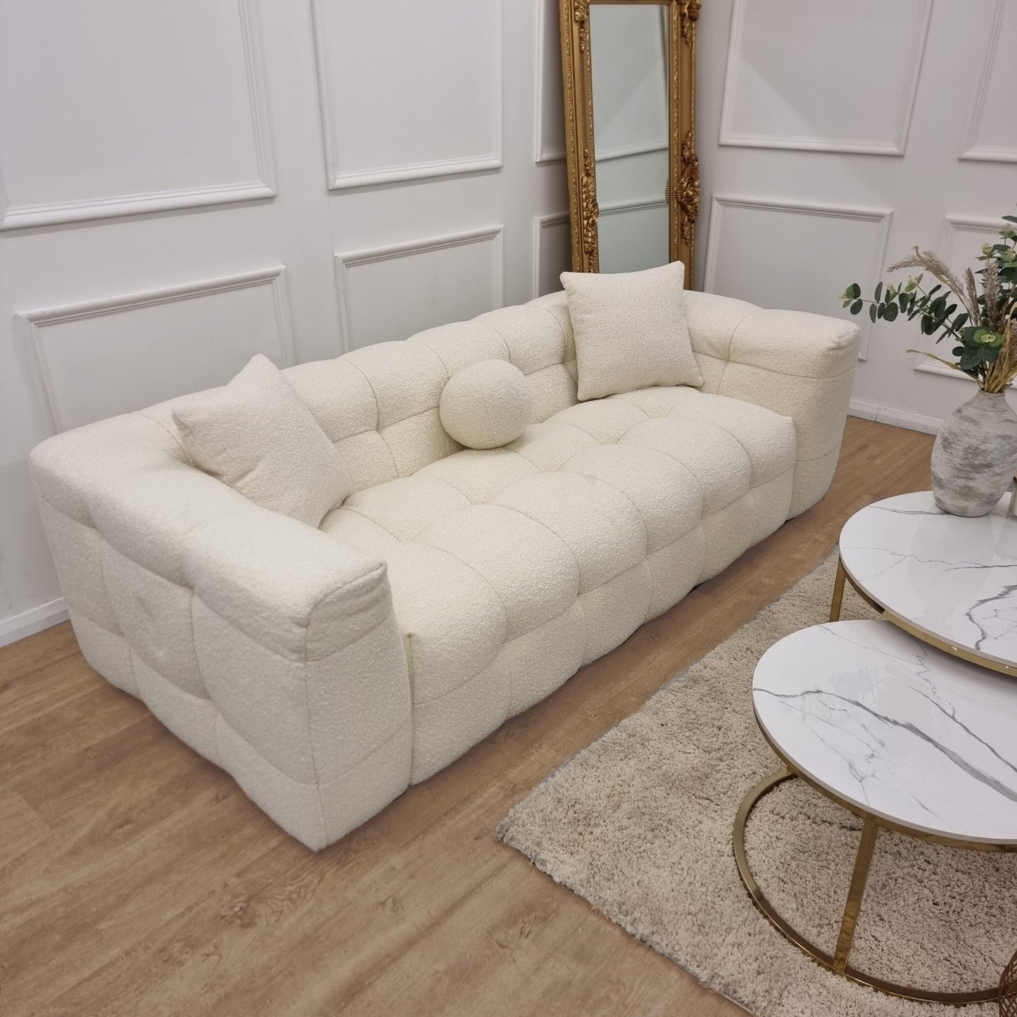 Decfair Bouclé Bubble Sofa 3-Seater
