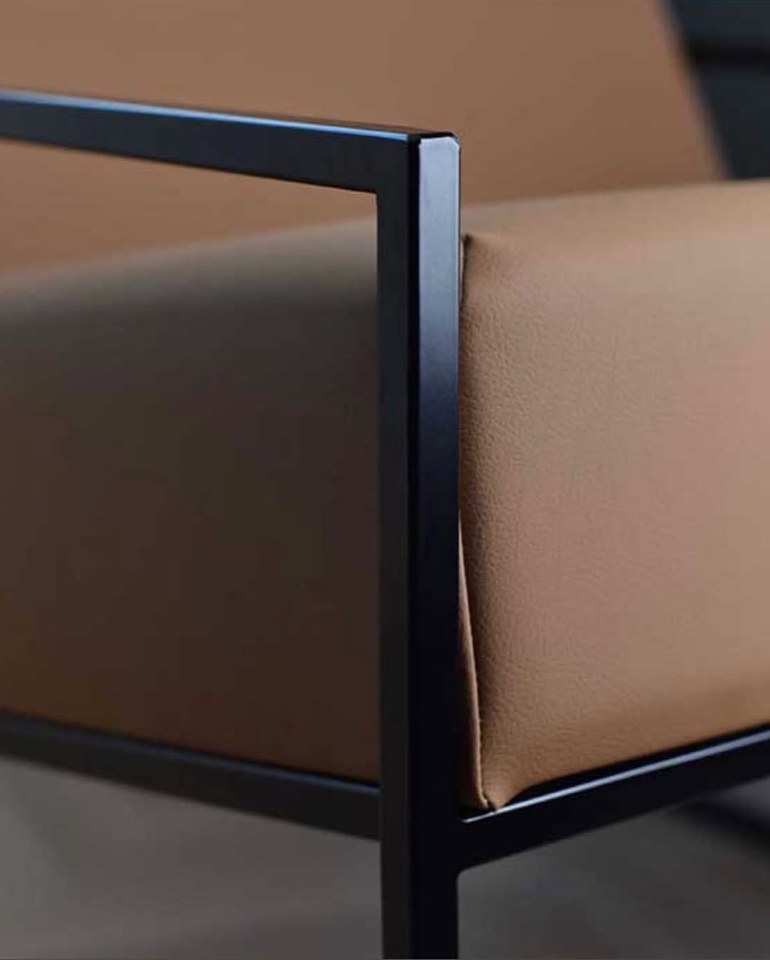 Leather Metal chair