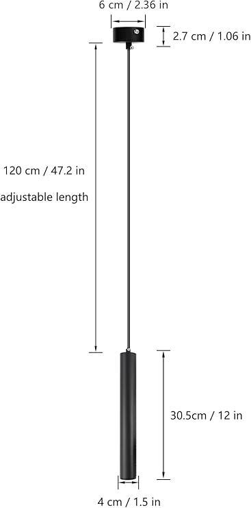 Vecys Modern COB LED Cylinder Pendant Light
