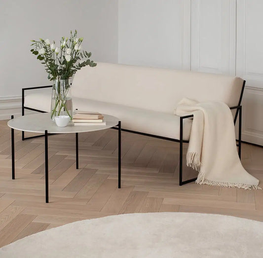 Metal 3-Seater Sofa – Available in Bouclé and Velvet