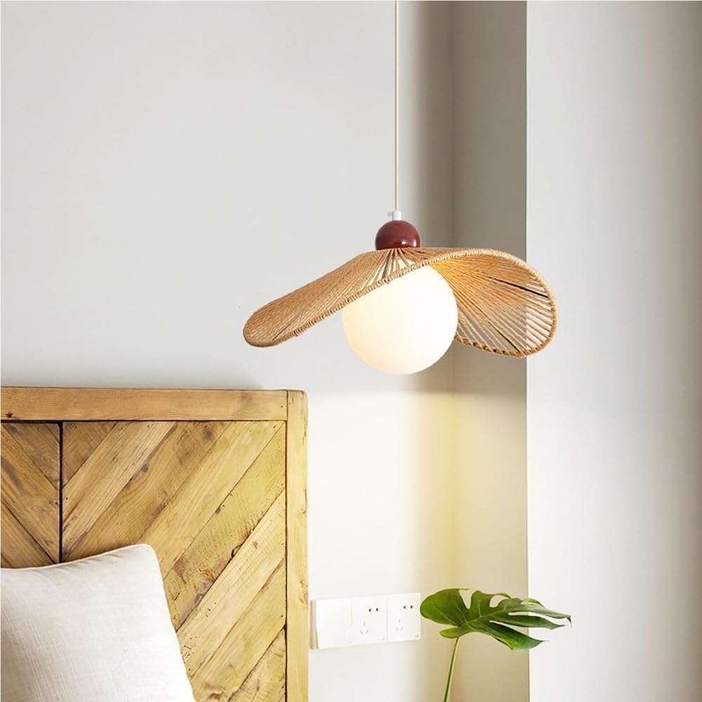 Mid-Century Modern Milk Glass Pendant Light