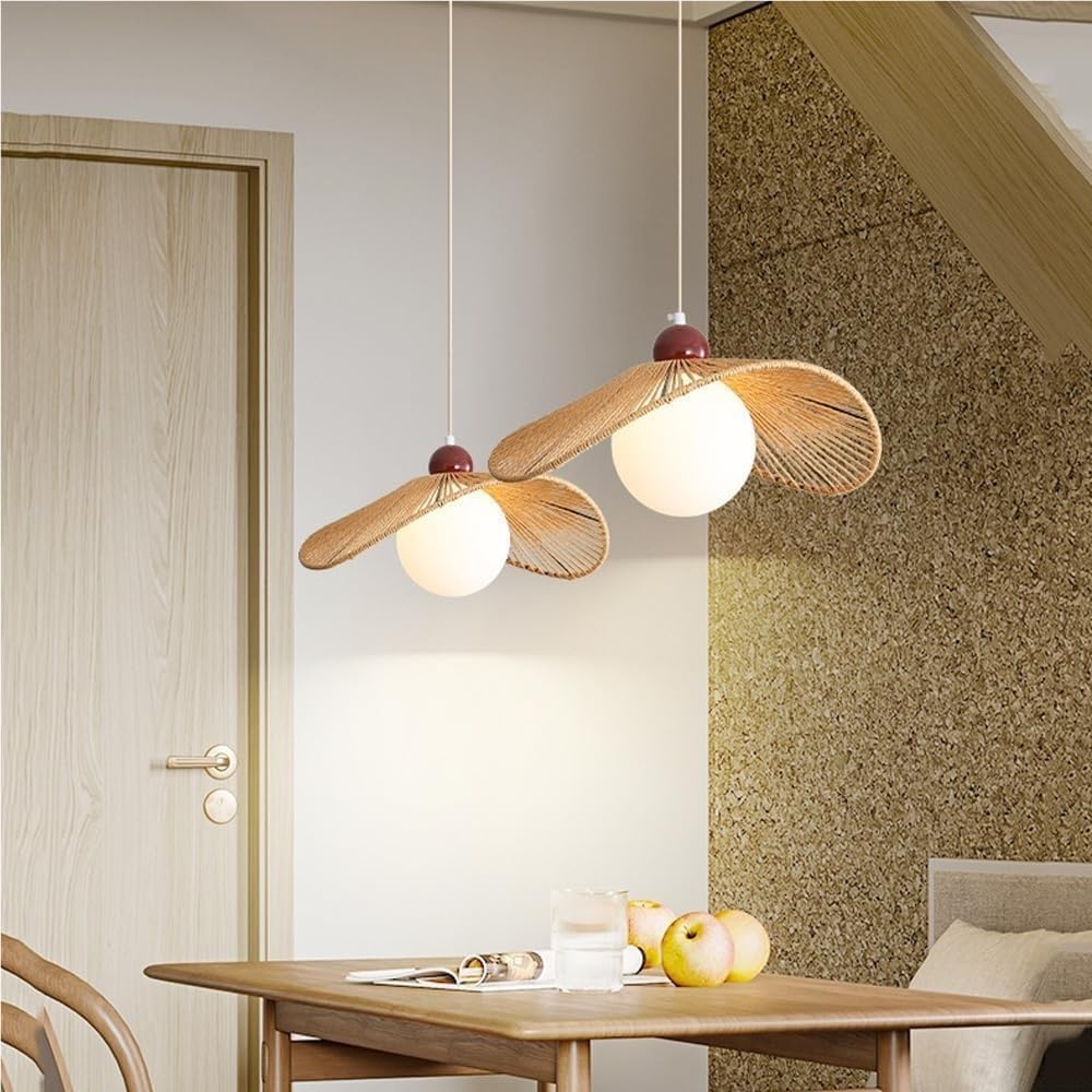 Mid-Century Modern Milk Glass Pendant Light