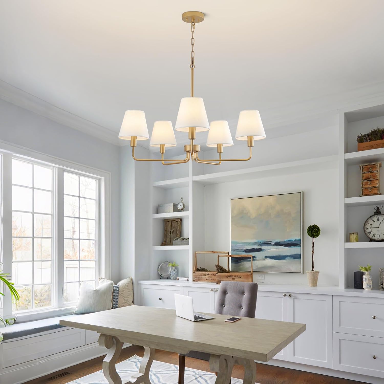 Gold 5-Light Chandelier