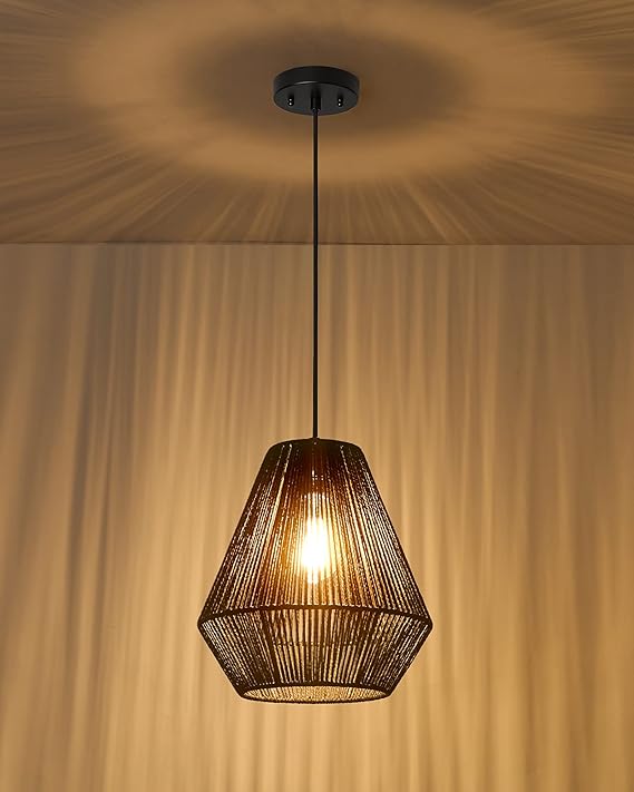ELYONA Modern Woven Boho Pendant Light