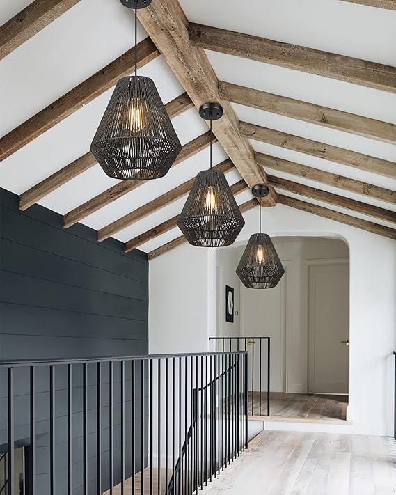 ELYONA Modern Woven Boho Pendant Light