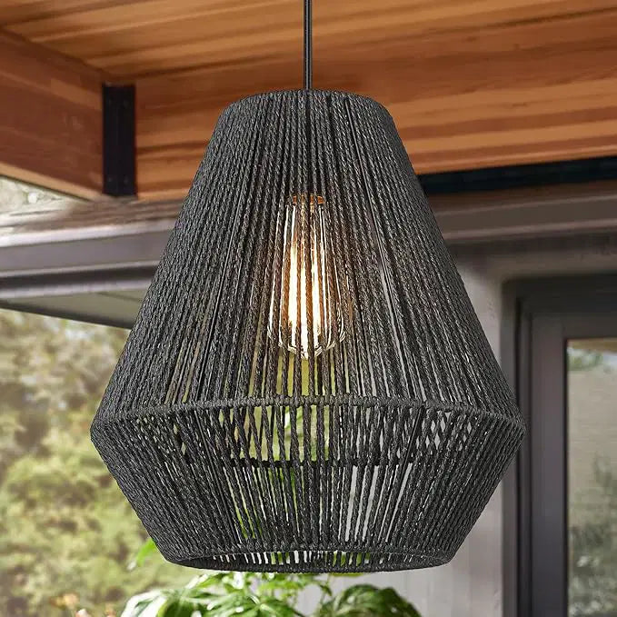 ELYONA Modern Woven Boho Pendant Light – DecFair