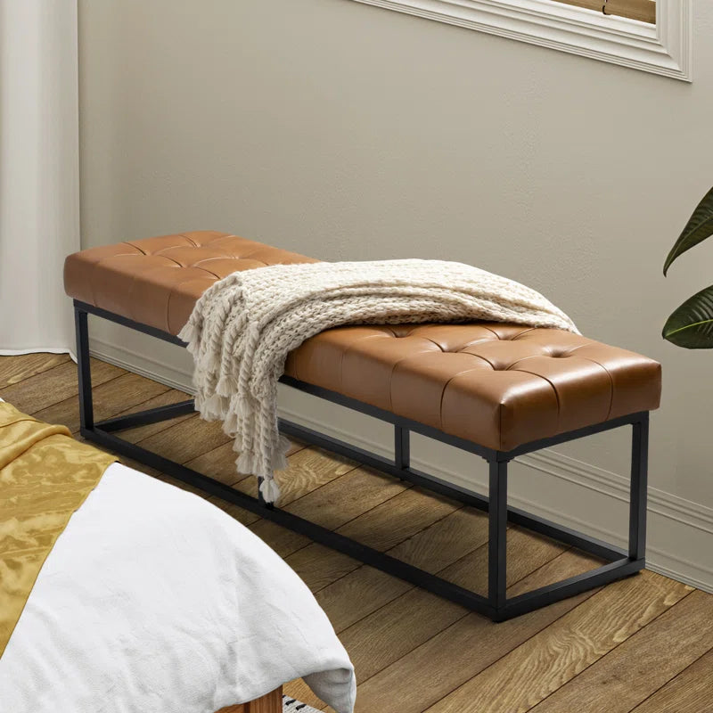 Leather bench