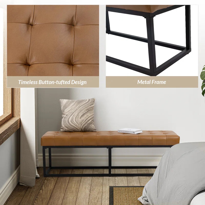 Leather bench