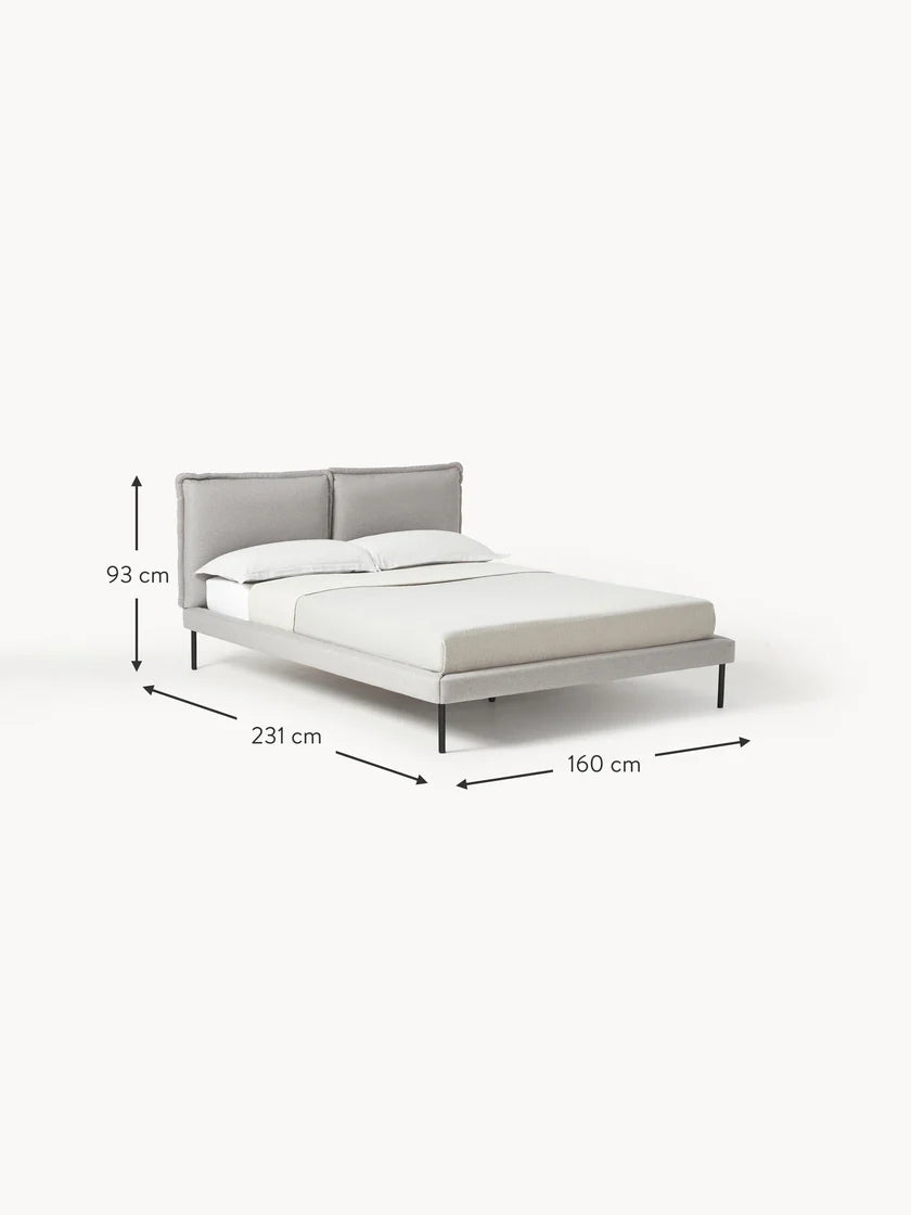 Bouclé Upholstered Bed – King & Queen Size