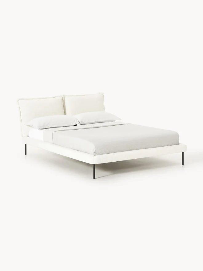 Bouclé Upholstered Bed – King & Queen Size