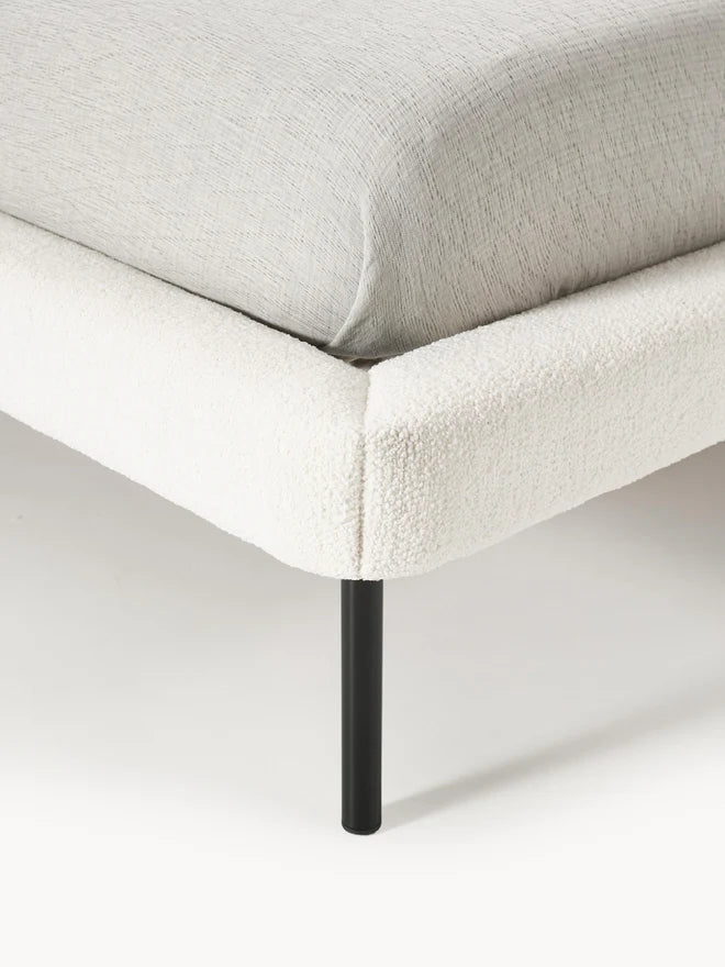 Bouclé Upholstered Bed – King & Queen Size