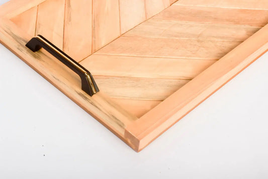 Rustic wooden serving tray - The DecFair
