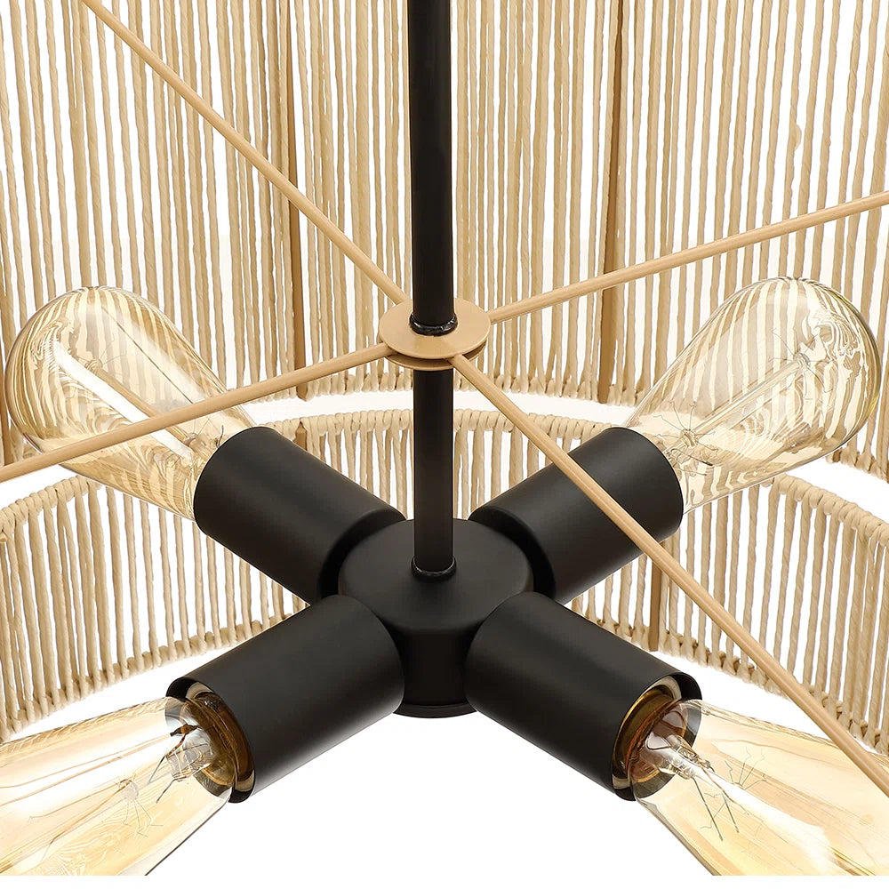 Handwoven Rattan Chandelier