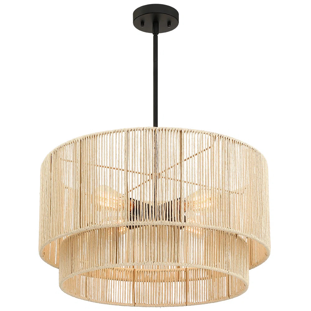 Handwoven Rattan Chandelier