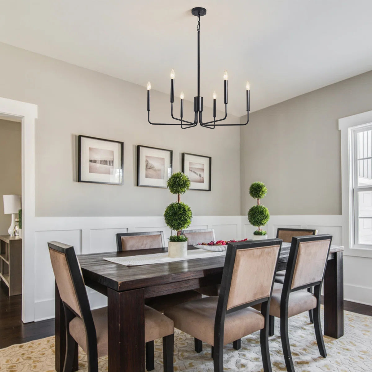 Roxsanne 6-Light Dimmable Chandelier
