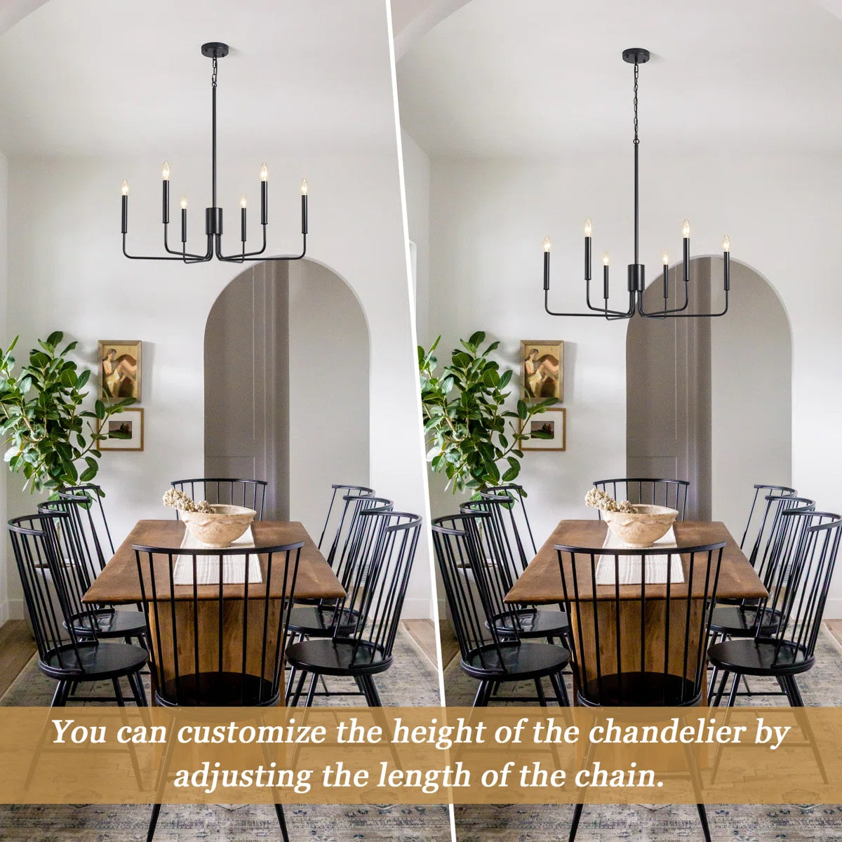 Roxsanne 6-Light Dimmable Chandelier