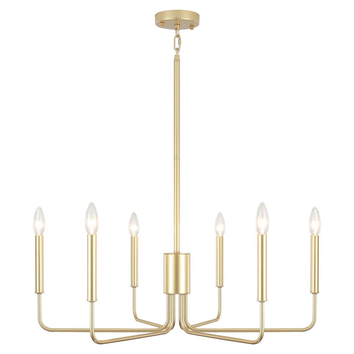 Roxsanne 6-Light Chandelier In Gold Finish