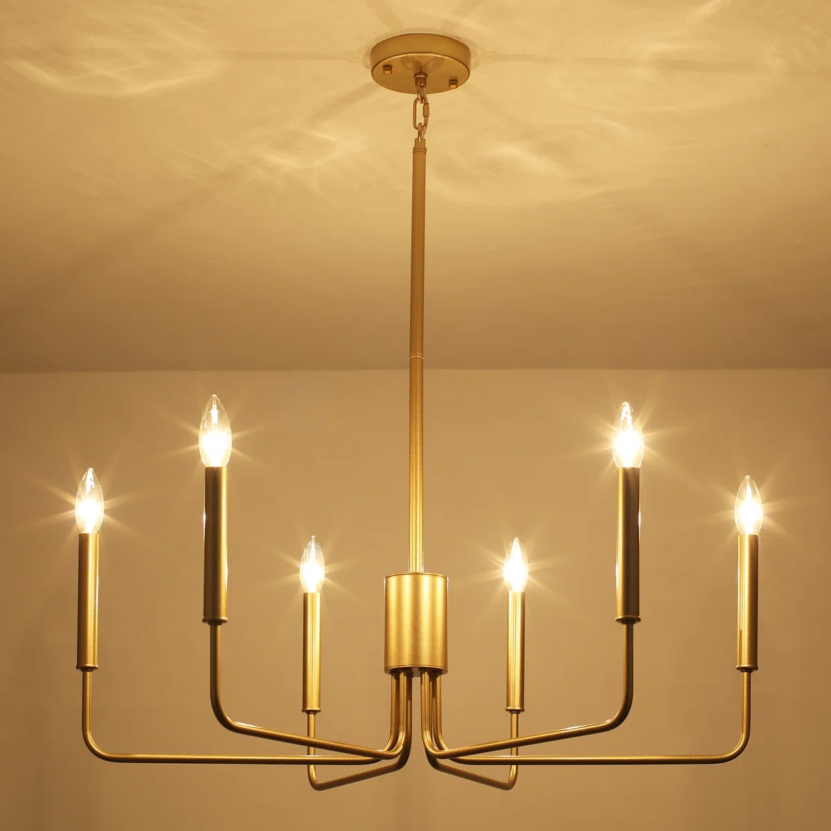 Roxsanne 6-Light Chandelier In Gold Finish