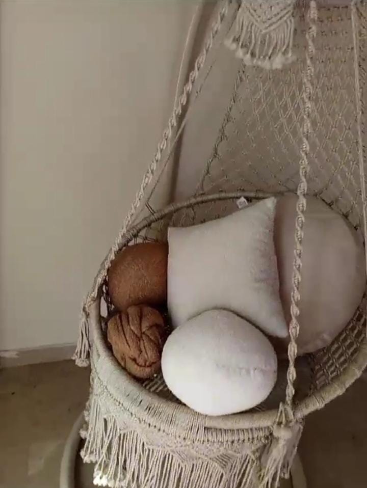 Beige Macrame Swing