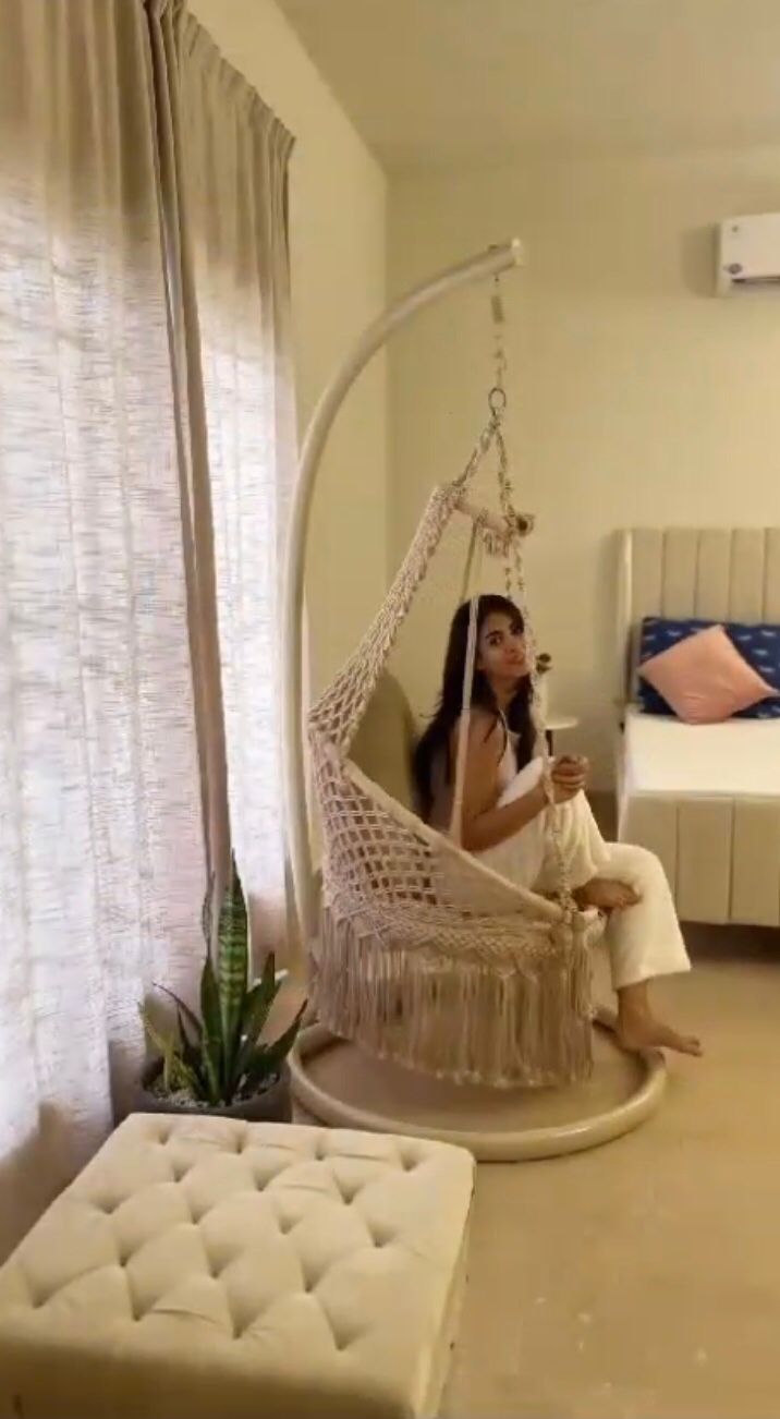 Beige Macrame Swing
