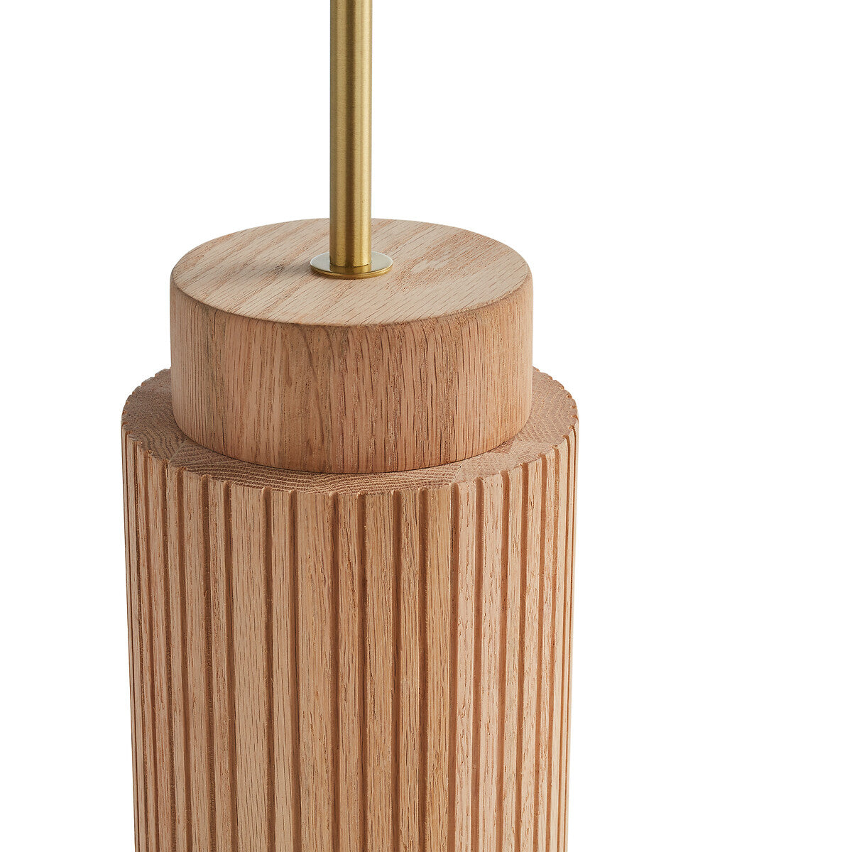 Elegant Floor Lamp – 6 Feet Tall with Brass Rod & Wooden Base