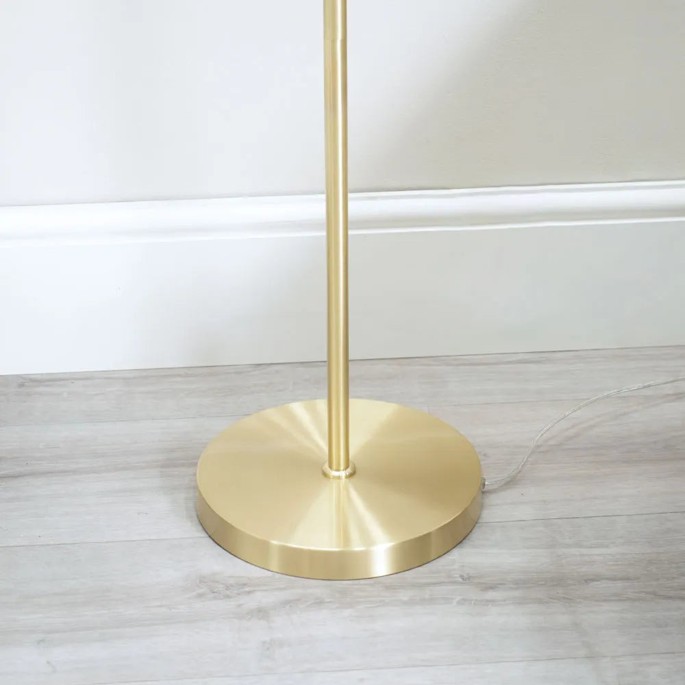 Frenchie Pink Tinted Glass Floor Lamp