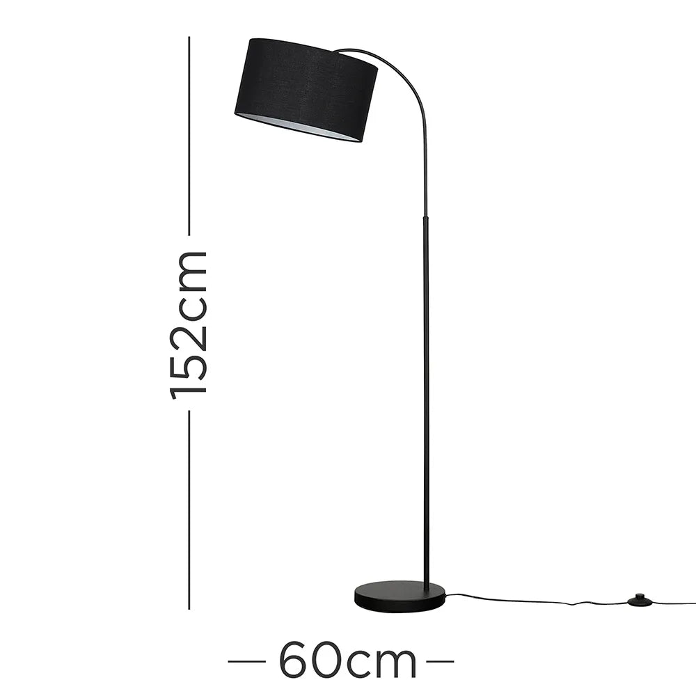Curva Black Floor Lamp