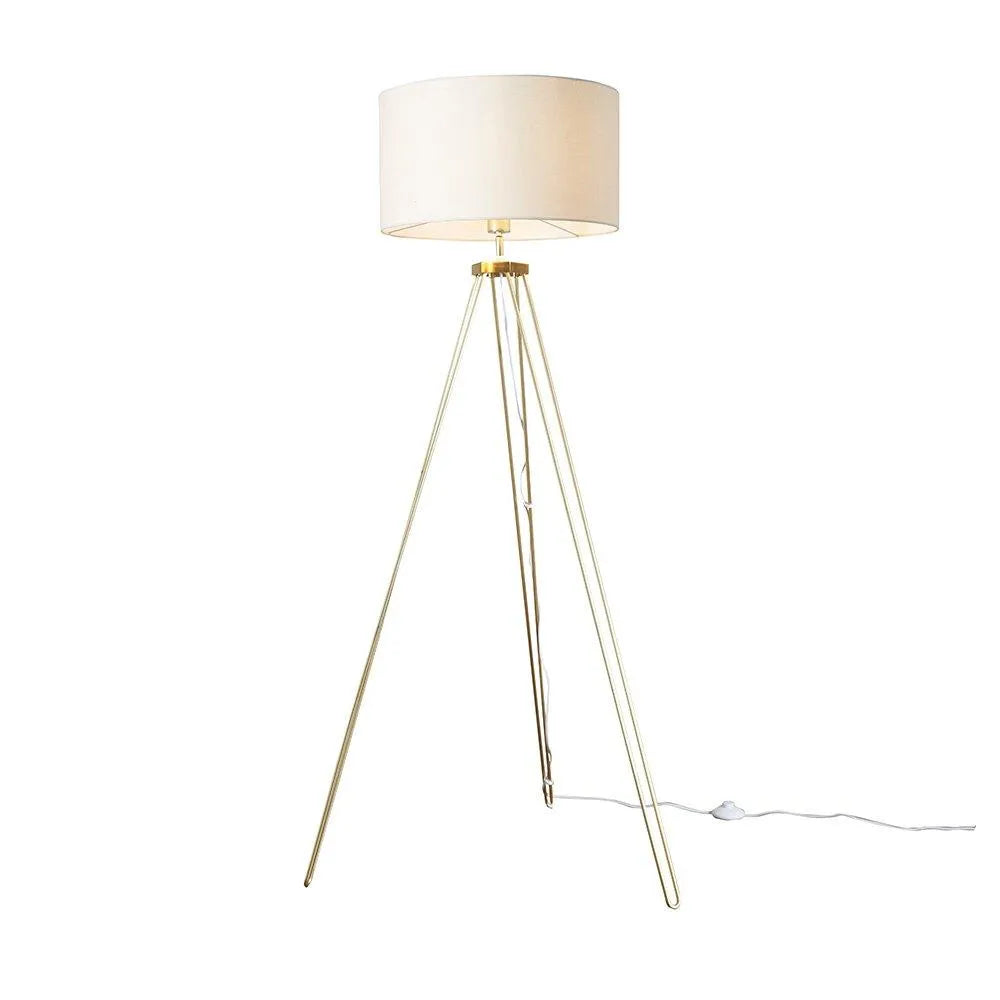 Modern Tripod Floor Lamp – Brass Finish