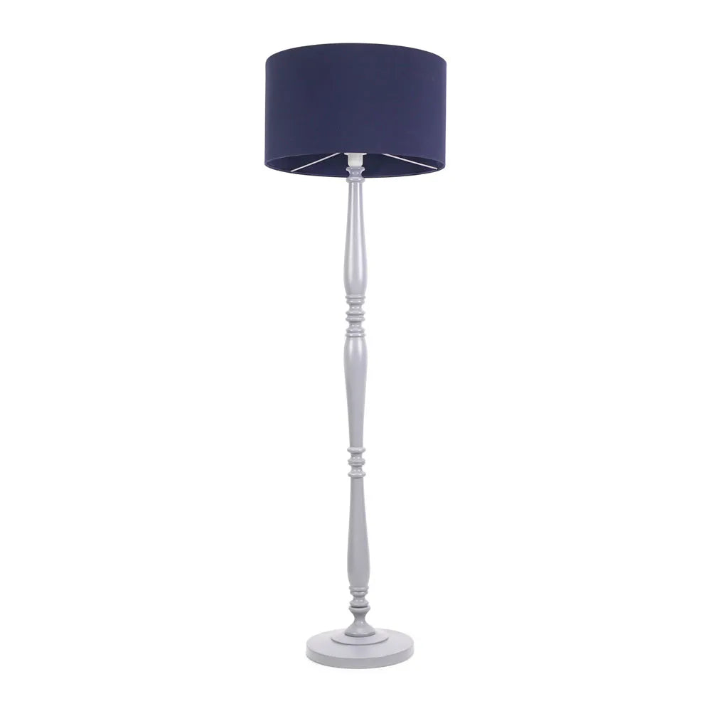 Victoria Grey Wood Floor Lamp