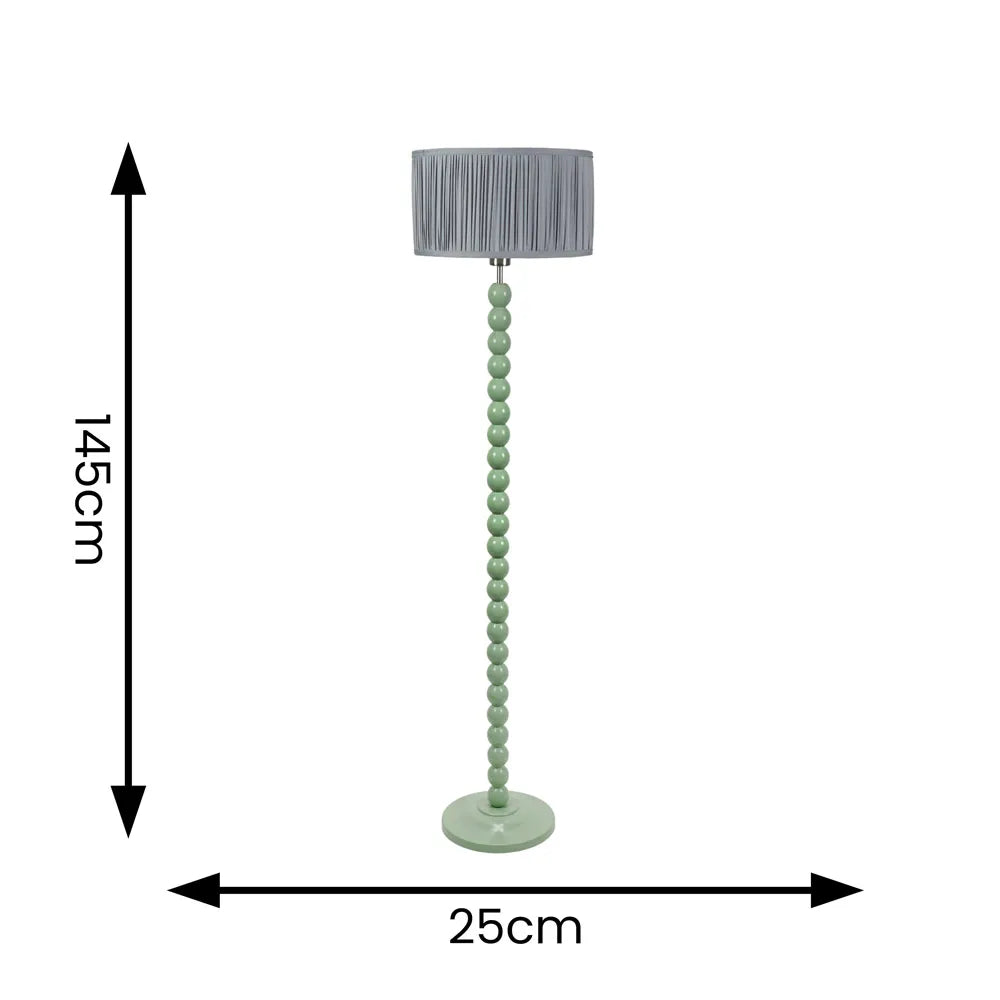 Bobbin Wooden Floor Lamp