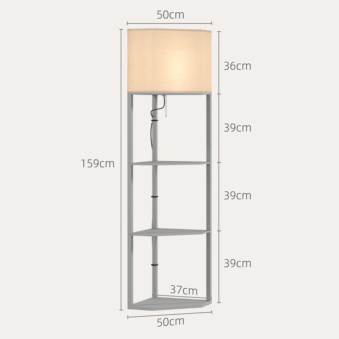 Corner Shelf Floor Lamp