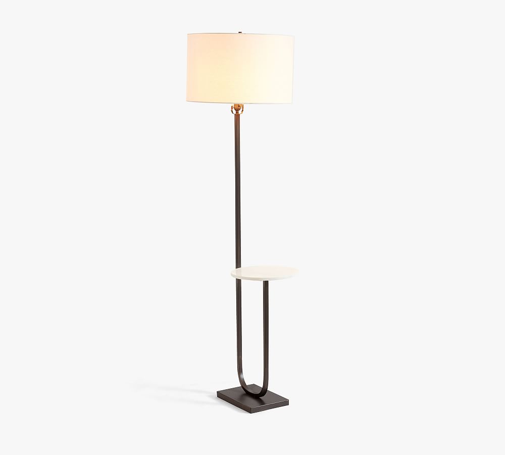 Marble top floor lamp