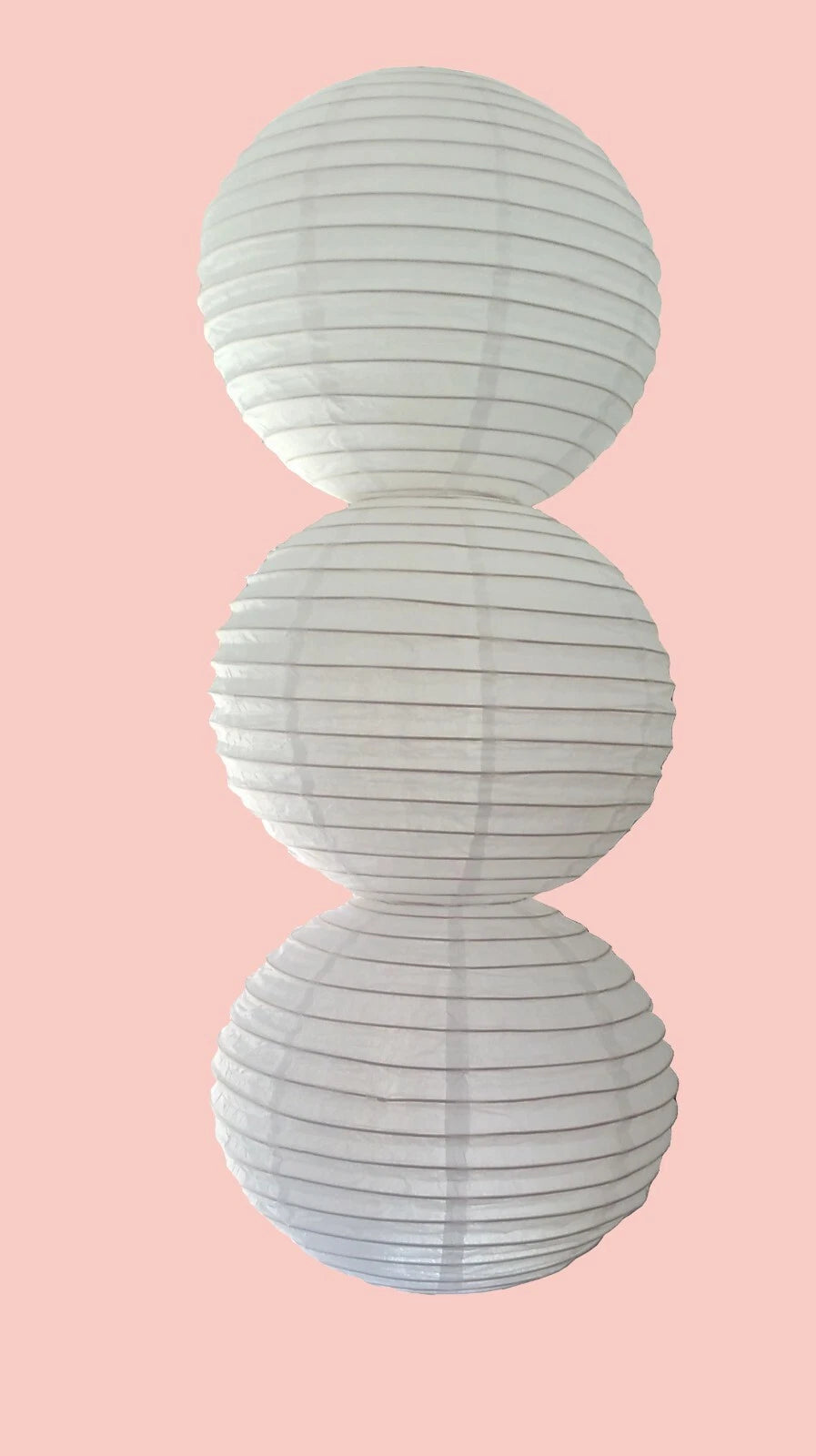 3-Tiered White Paper Pendant Lampshade