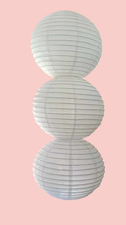 3-Tiered White Paper Pendant Lampshade