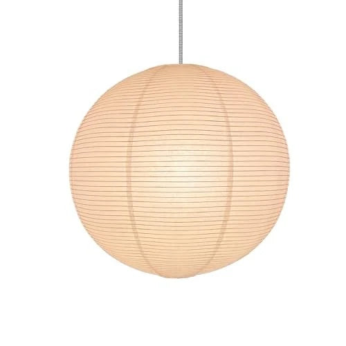 White Round Paper Lamp Shade – 50cm (19 Inch) Chinese Lantern Pendant