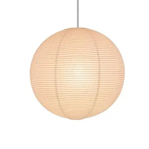 White Round Paper Lamp Shade – 50cm (19 Inch) Chinese Lantern Pendant