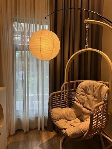 White Round Paper Lamp Shade – 50cm (19 Inch) Chinese Lantern Pendant