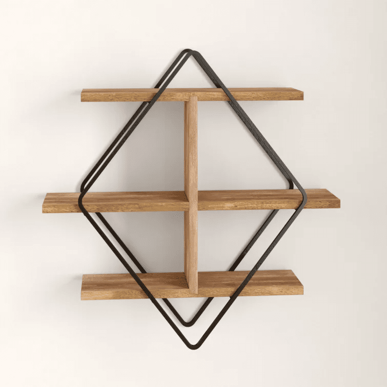 Diamond Mango Solid Wood Accent Shelf - The DecFair