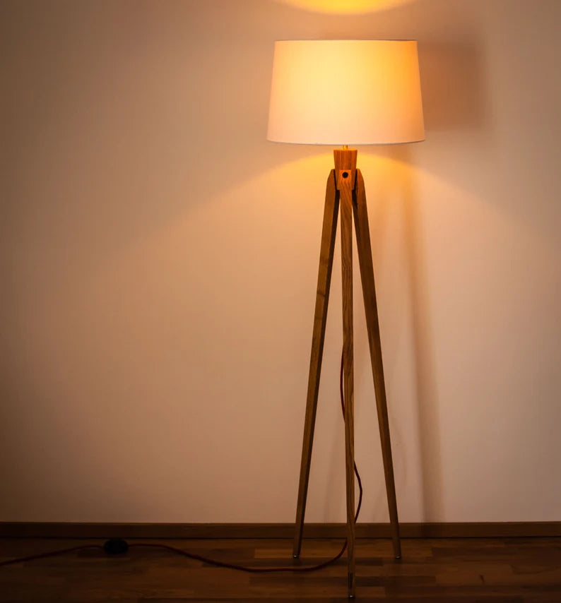 Tripod Retro 60-70 Design mid century cylinder retro white - The DecFair