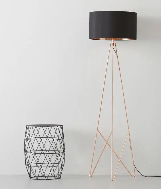 Geometric Metallic Golden Lamp