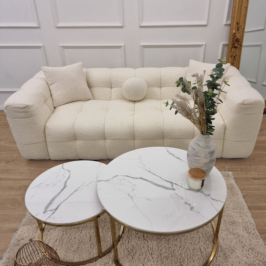 Decfair Bouclé Bubble Sofa 3-Seater