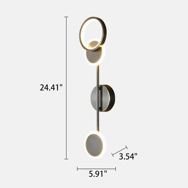 Black Gold LED Wall Lamp