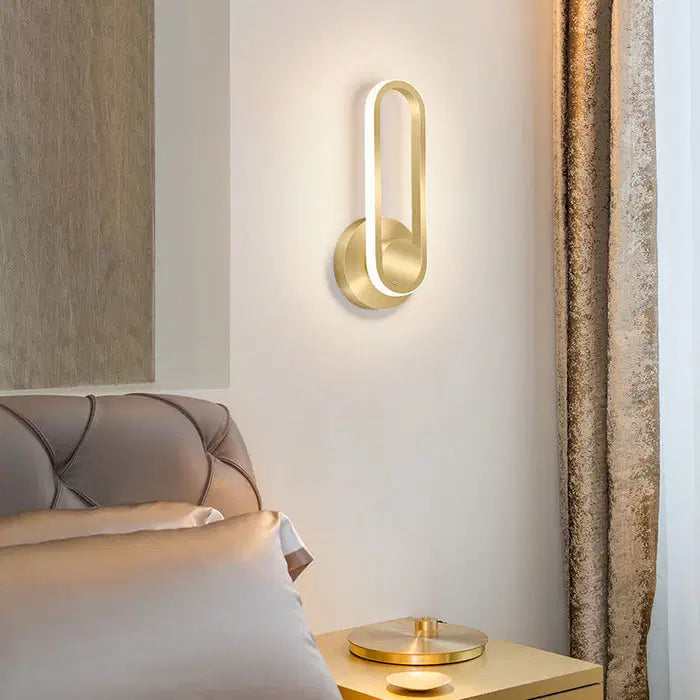 Modern wall brass lamp