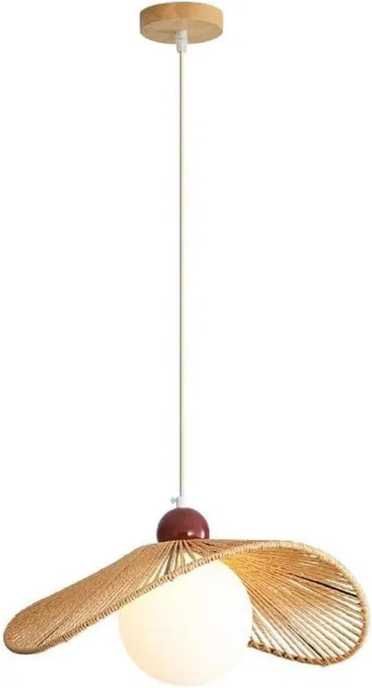 Mid-Century Modern Milk Glass Pendant Light