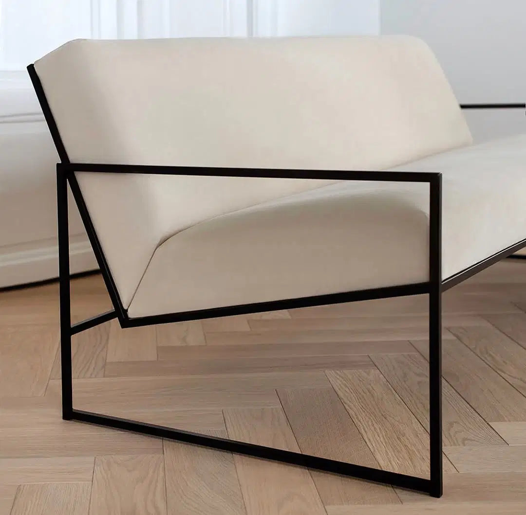 Metal 3-Seater Sofa – Available in Bouclé and Velvet