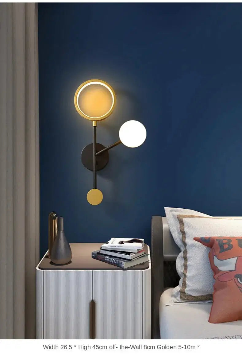 Black Gold LED Wall Lamp