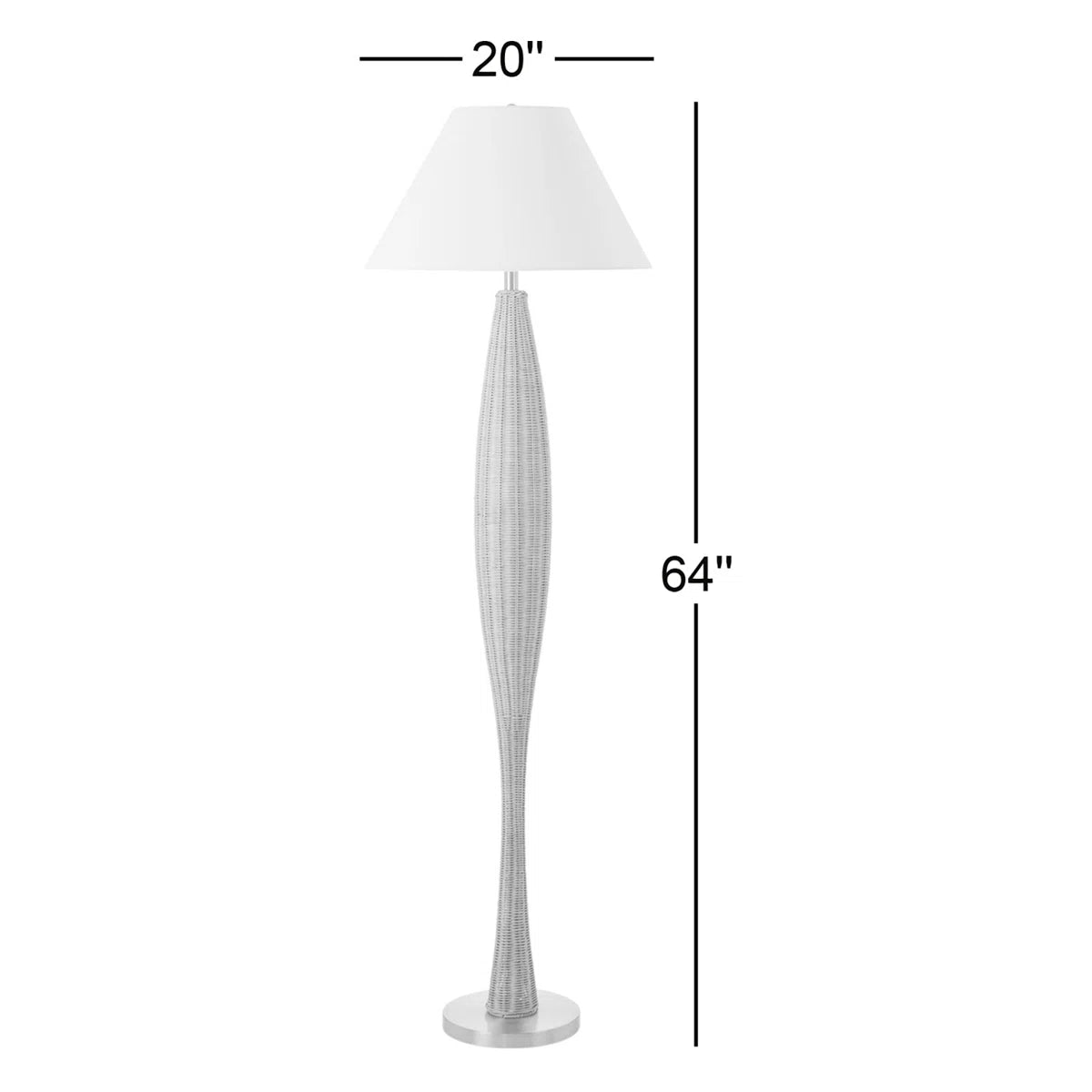Rattan Floor Lamp – 64"