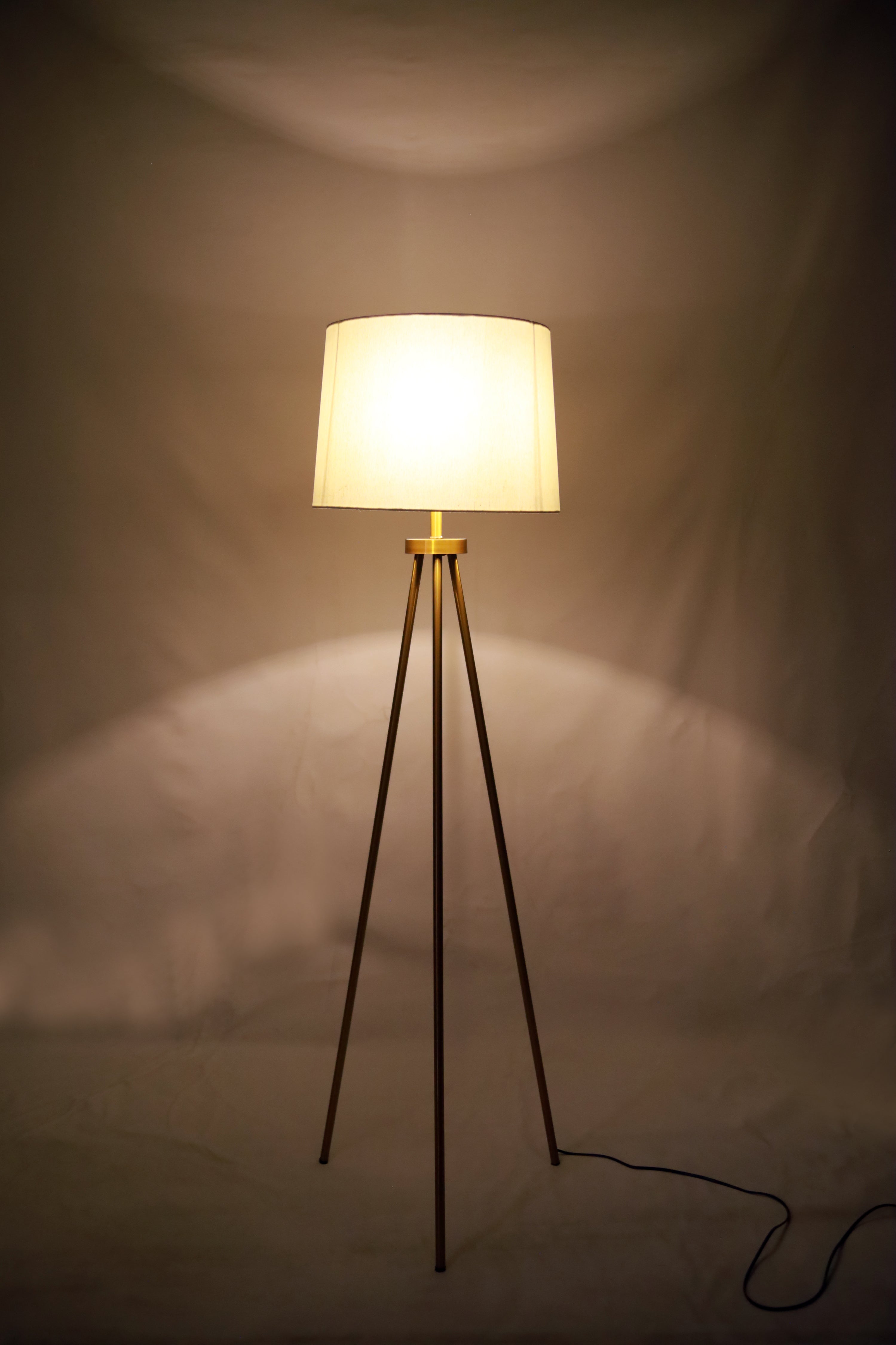 Brass Tripod Floor Lamp